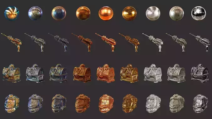 Weathered Metals MatCaps for ZBrush 3D model