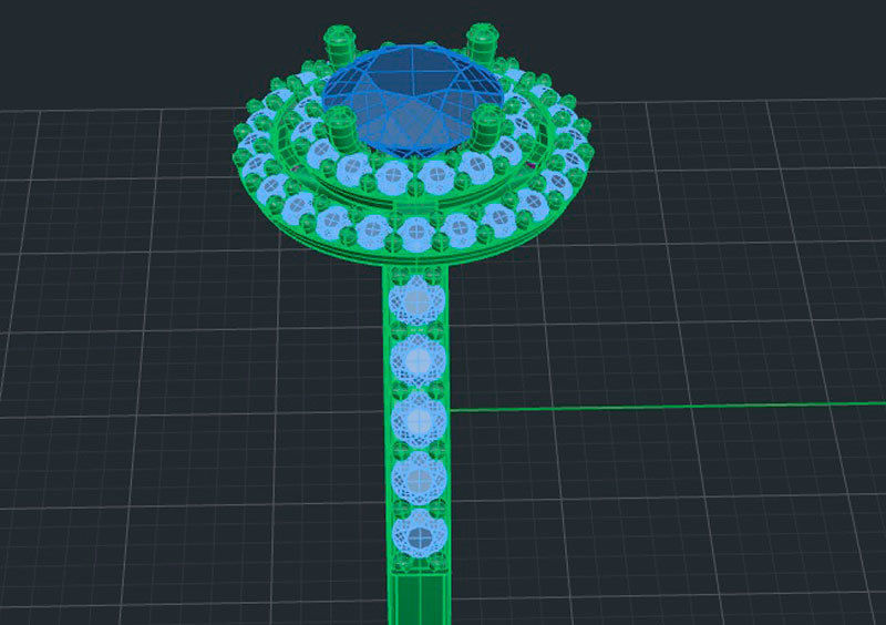 Emerald Ring1 3D print model_4