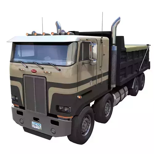 Peterbilt 362 tandem dump truck Low-poly 3D model