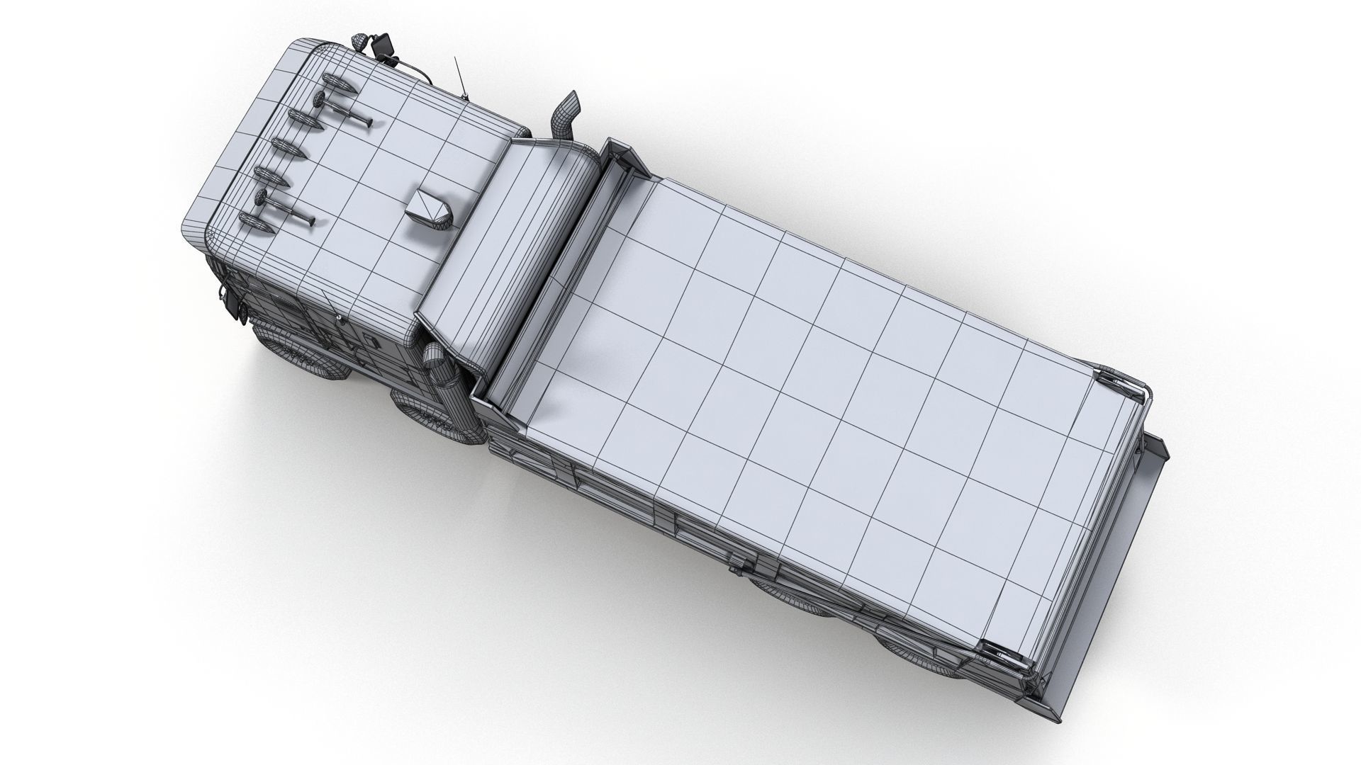 Peterbilt 362 tandem dump truck Low-poly 3D model_19
