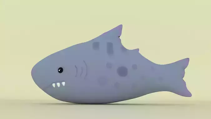 Cute low-poly sharky