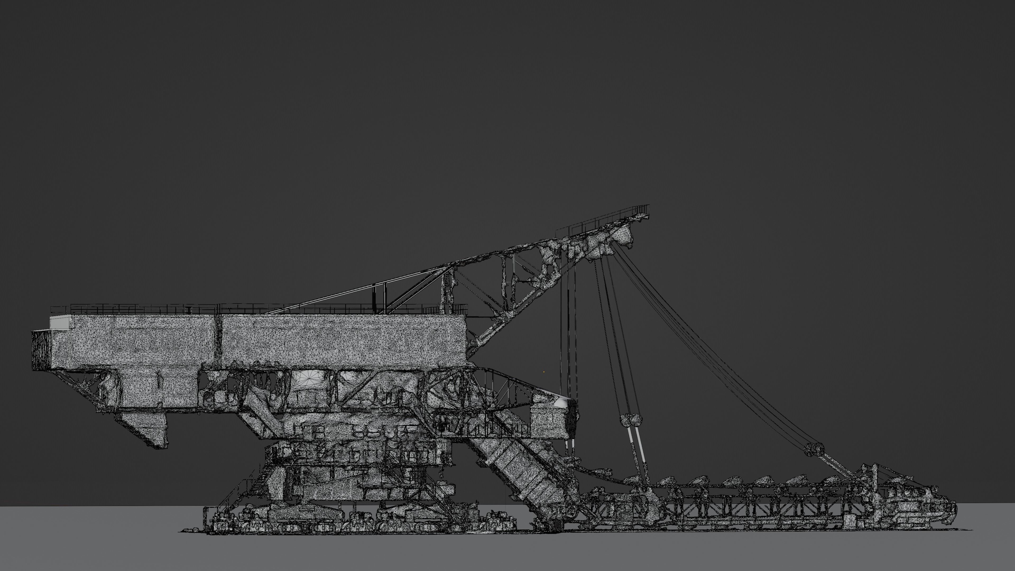Gigantic Machine - Chain Bucket Dredger 3D model_10