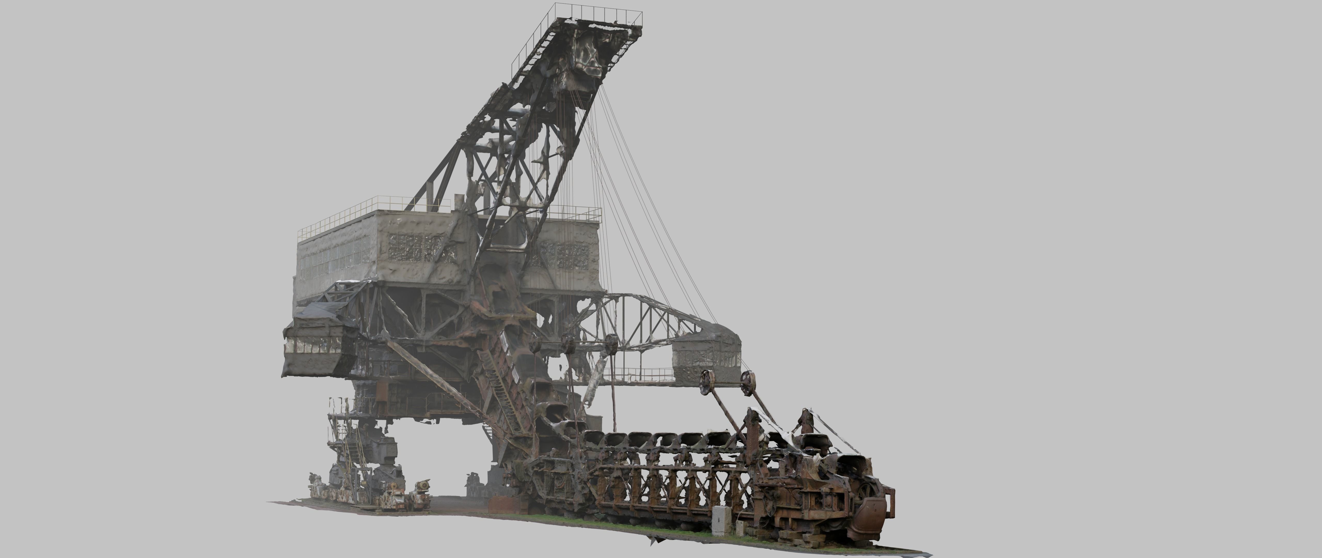 Gigantic Machine - Chain Bucket Dredger 3D model_8