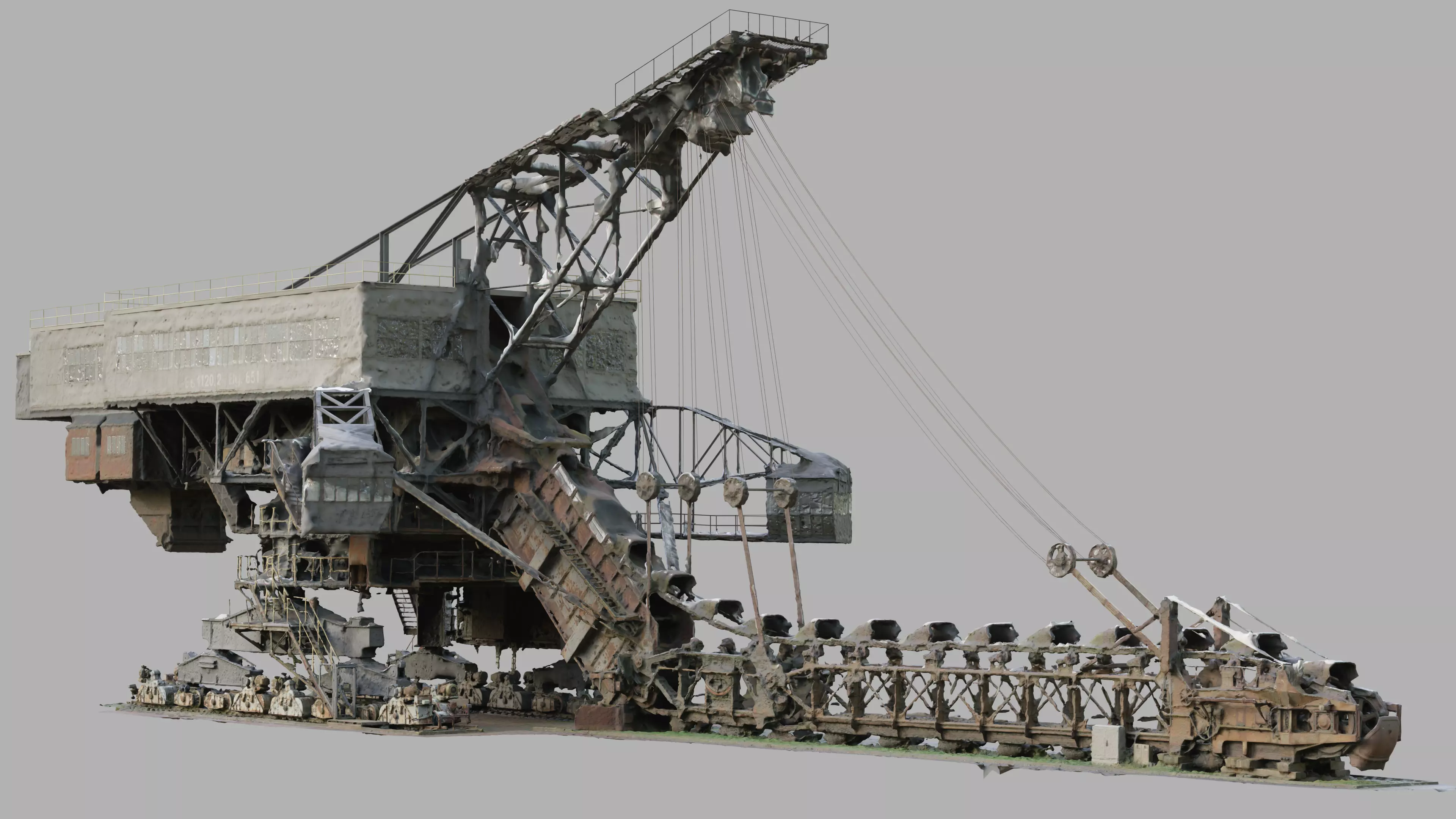 Gigantic Machine - Chain Bucket Dredger 3D model_0