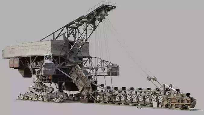  Gigantic Machine - Chain Bucket Dredger 3D model