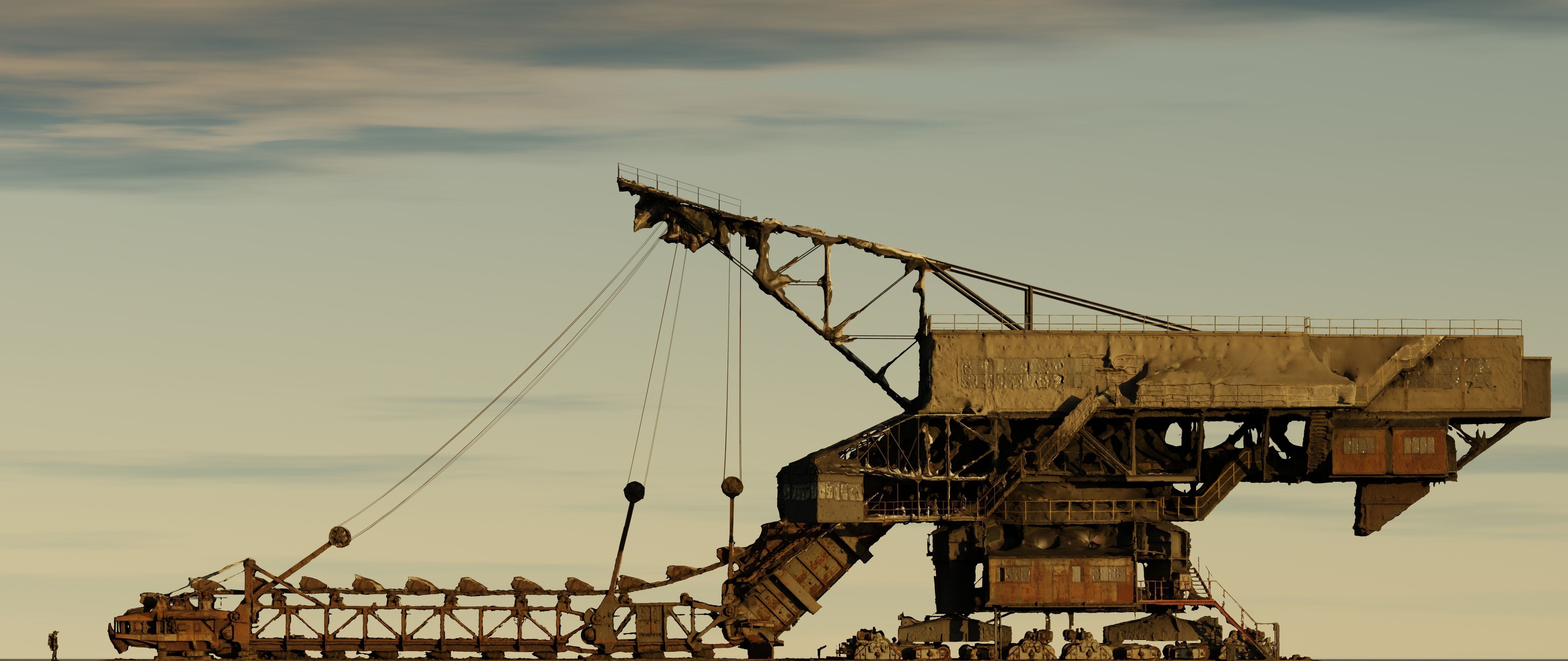 Gigantic Machine - Chain Bucket Dredger 3D model_9
