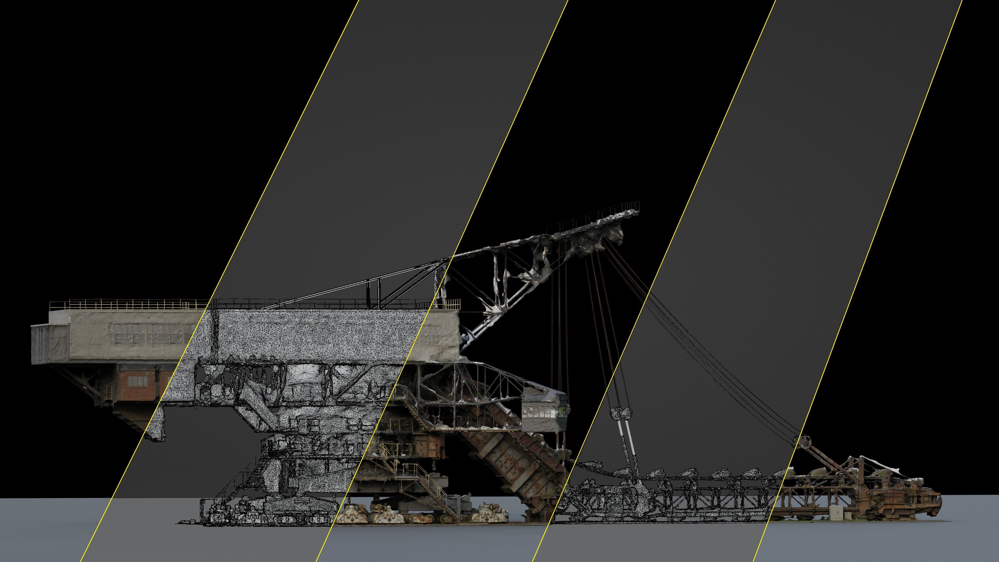 Gigantic Machine - Chain Bucket Dredger 3D model_6