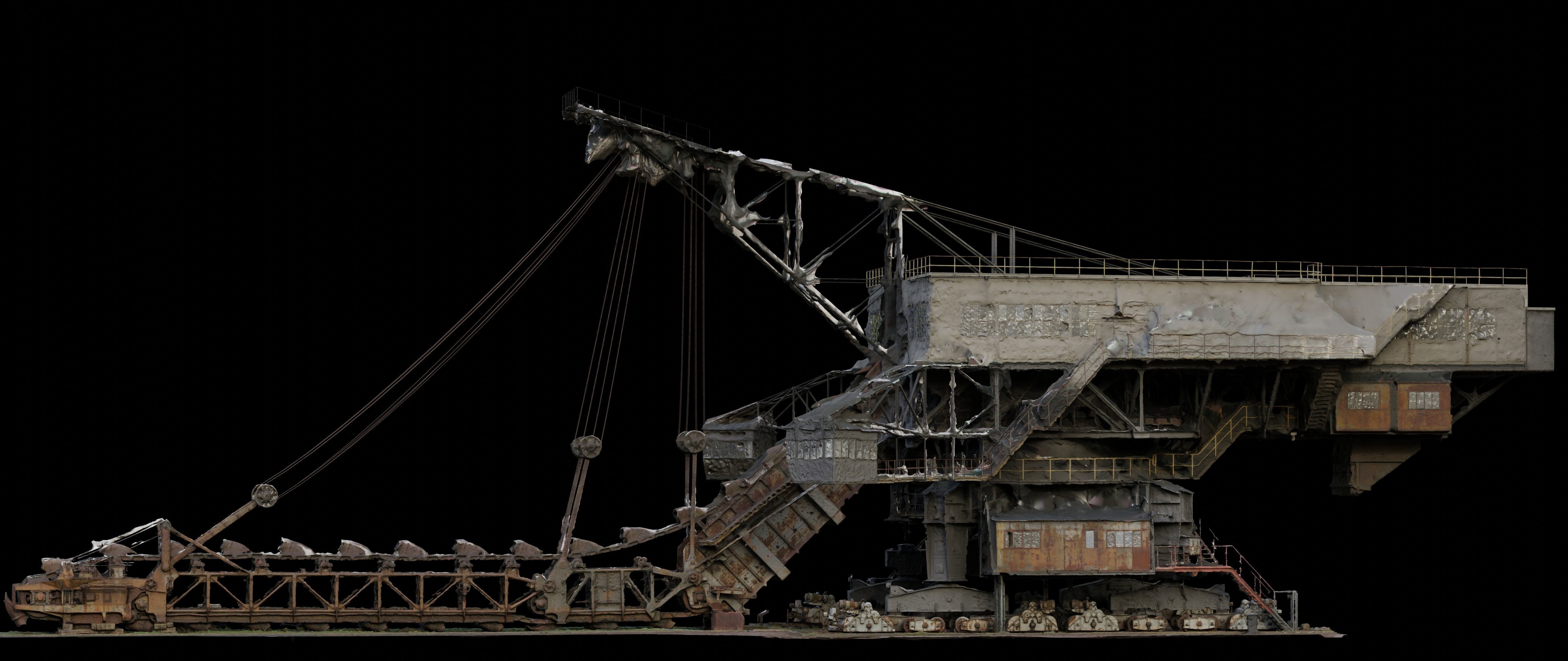 Gigantic Machine - Chain Bucket Dredger 3D model_5