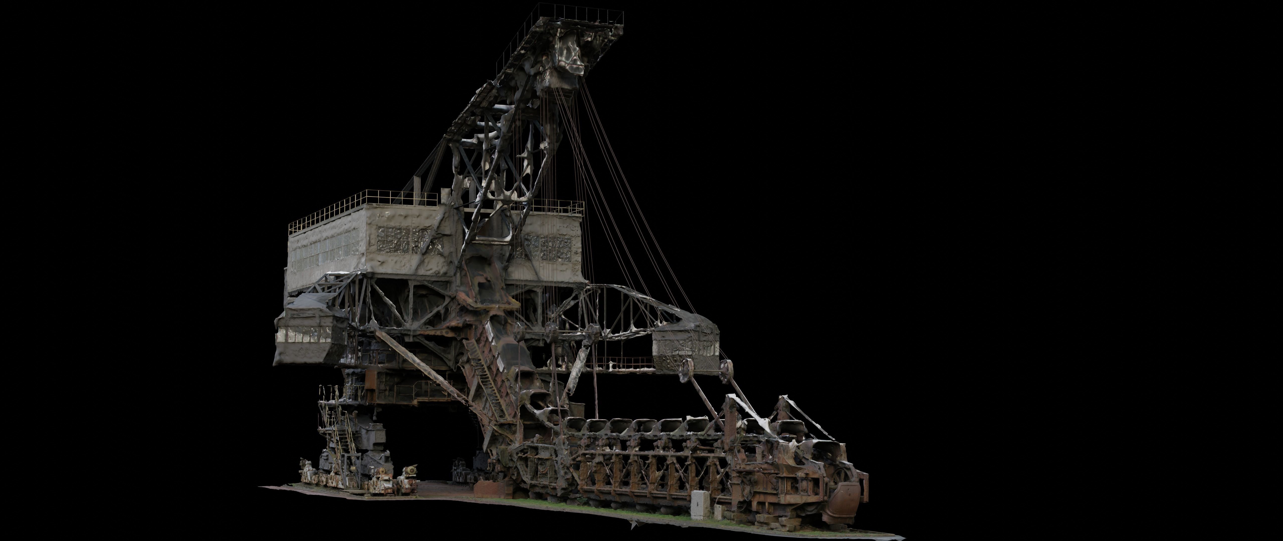 Gigantic Machine - Chain Bucket Dredger 3D model_7