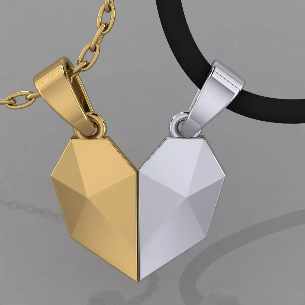 Couple heart 3D print model