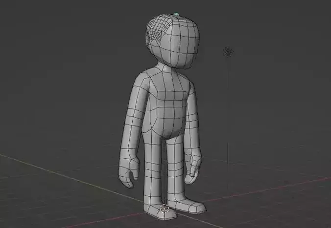 Low Poly Base Mesh Character Free 3D model