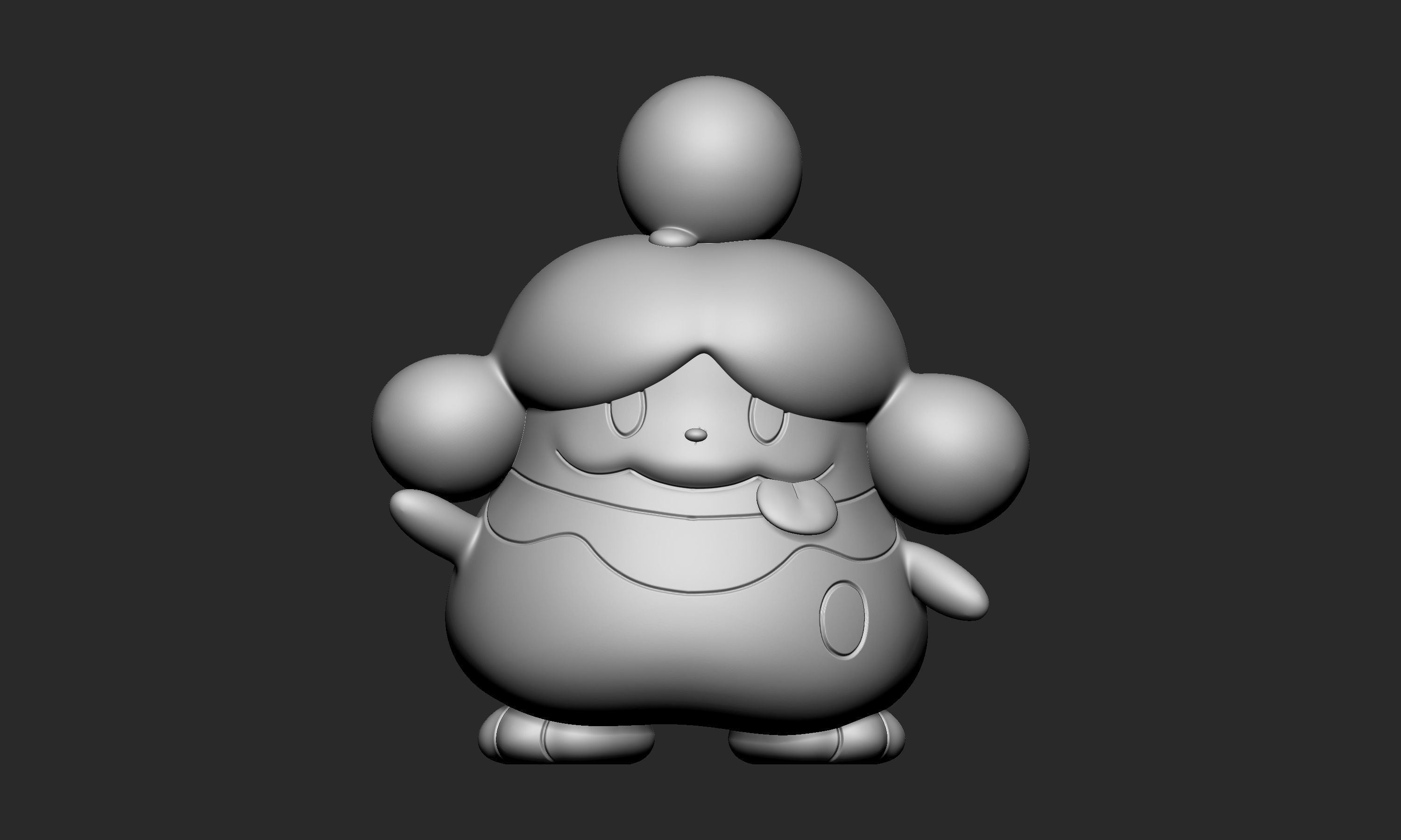 Pokemon - Slurpuff with 2 poses 3D print model_3