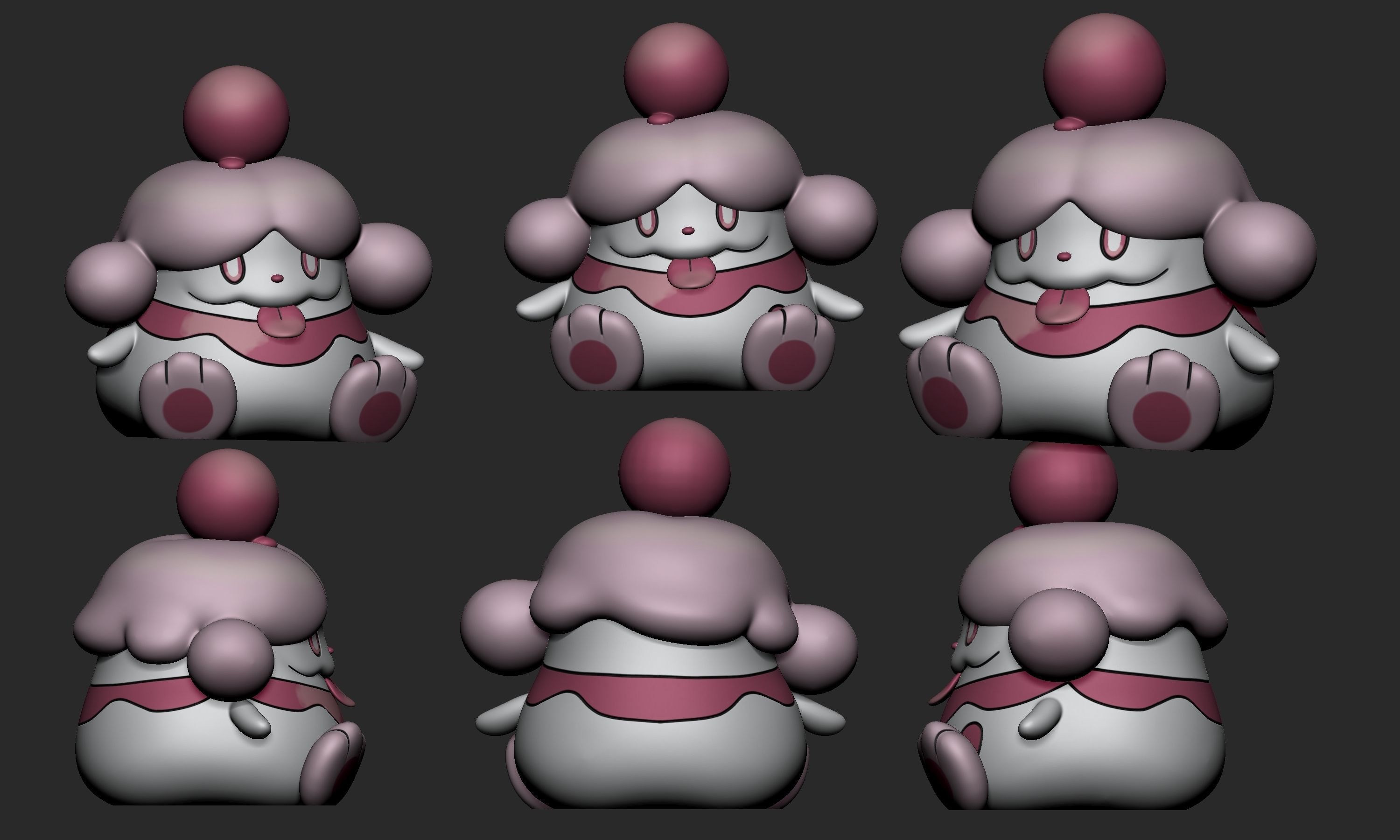 Pokemon - Slurpuff with 2 poses 3D print model_6