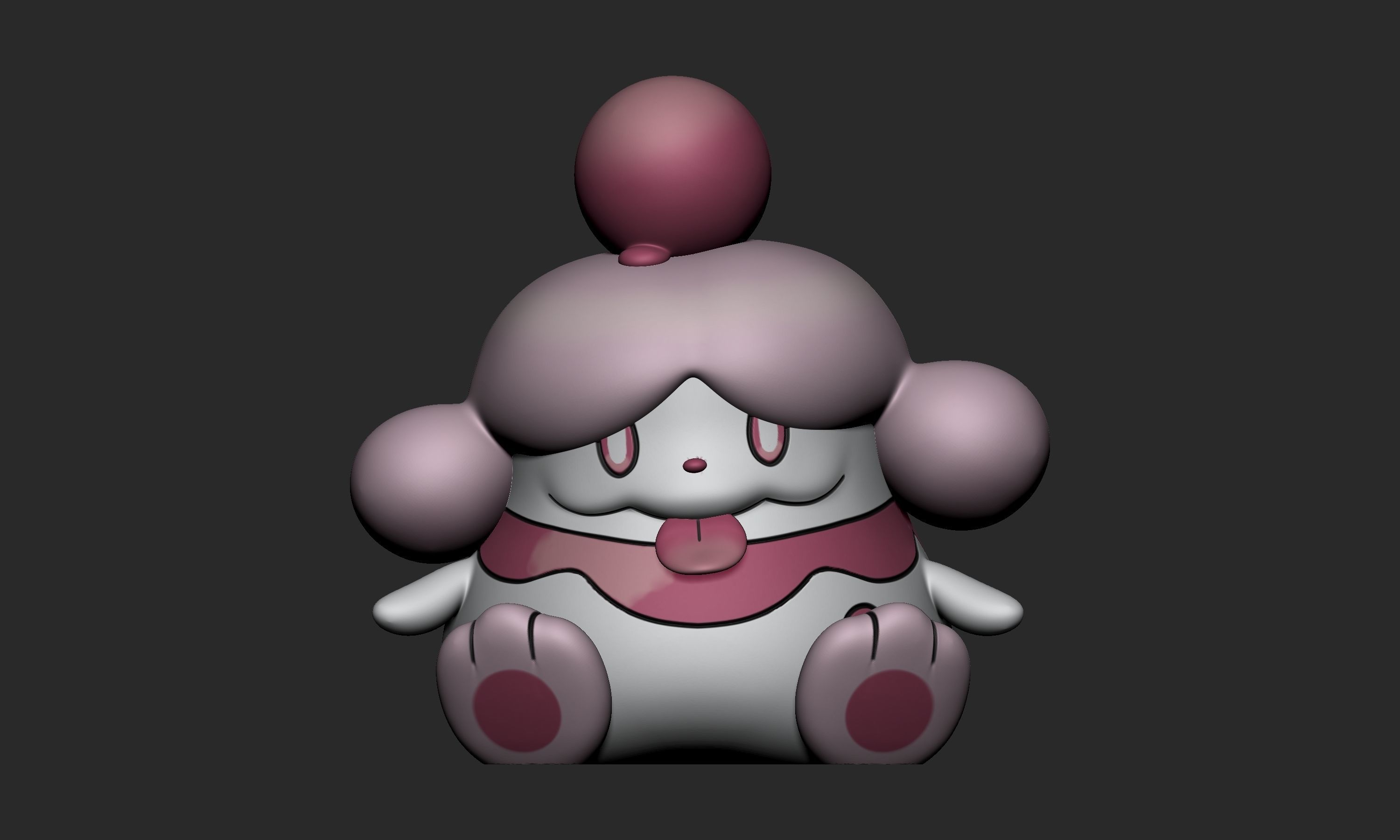 Pokemon - Slurpuff with 2 poses 3D print model_5