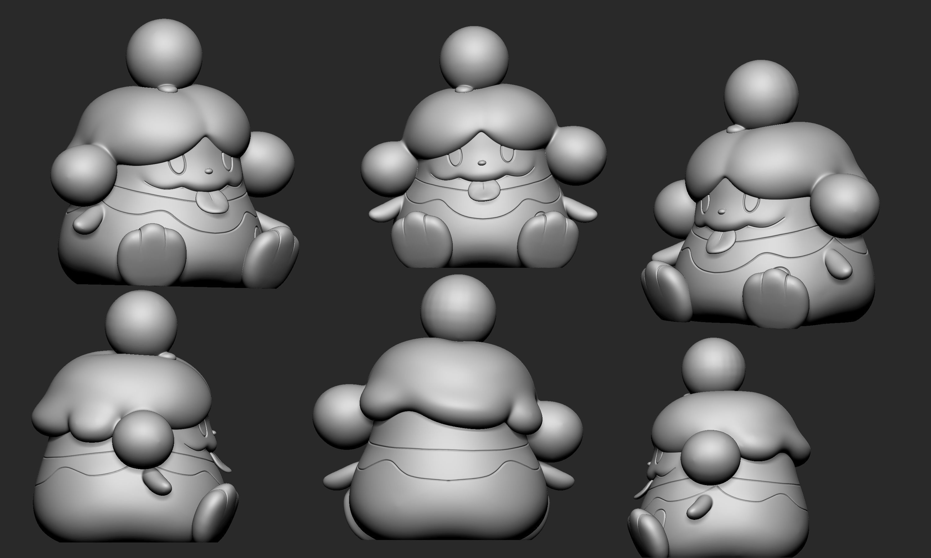 Pokemon - Slurpuff with 2 poses 3D print model_8