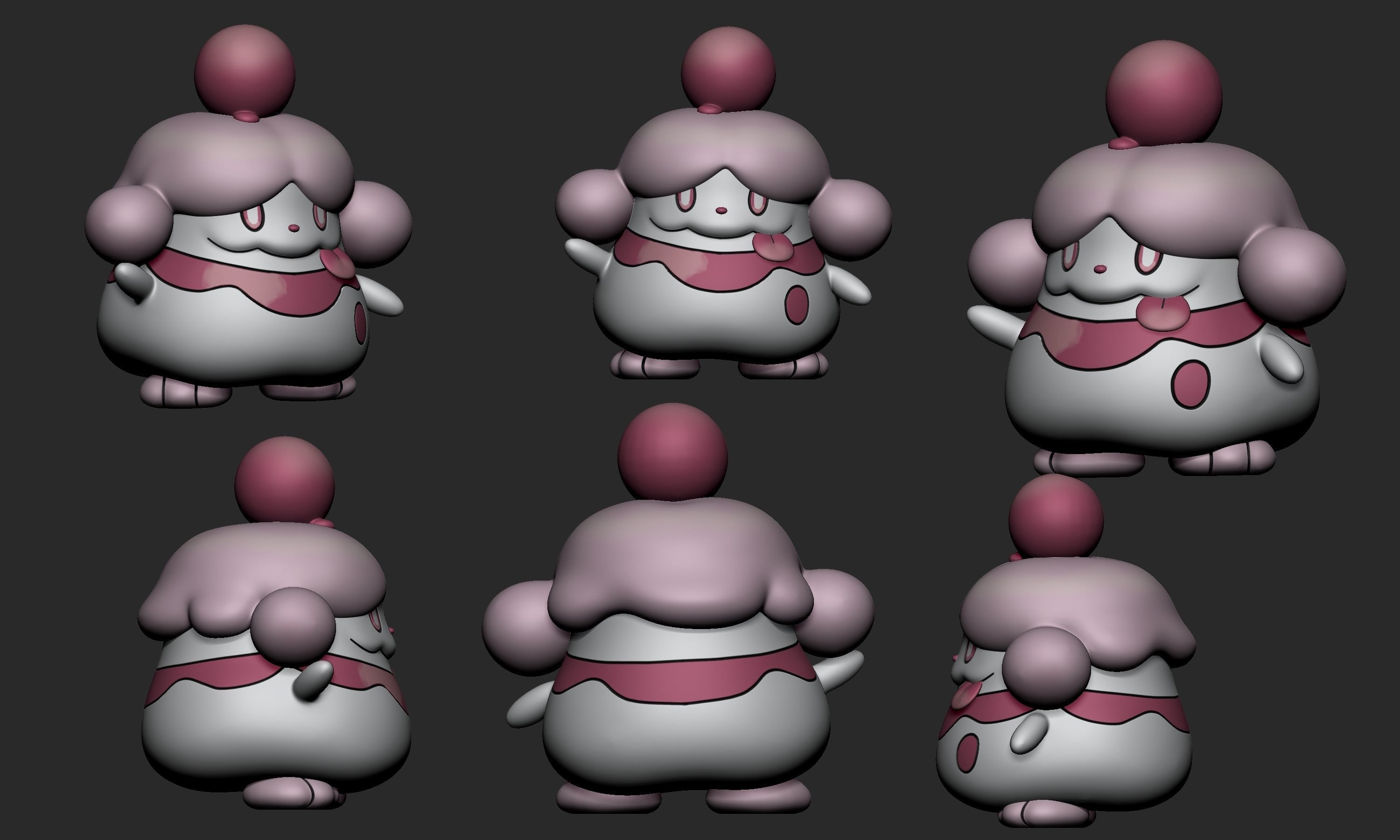 Pokemon - Slurpuff with 2 poses 3D print model_2
