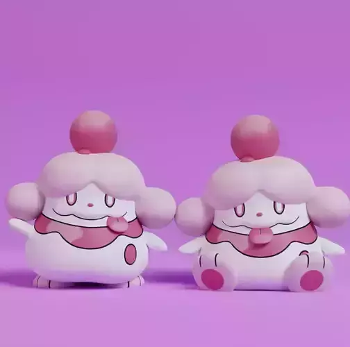 Pokemon - Slurpuff with 2 poses 3D print model