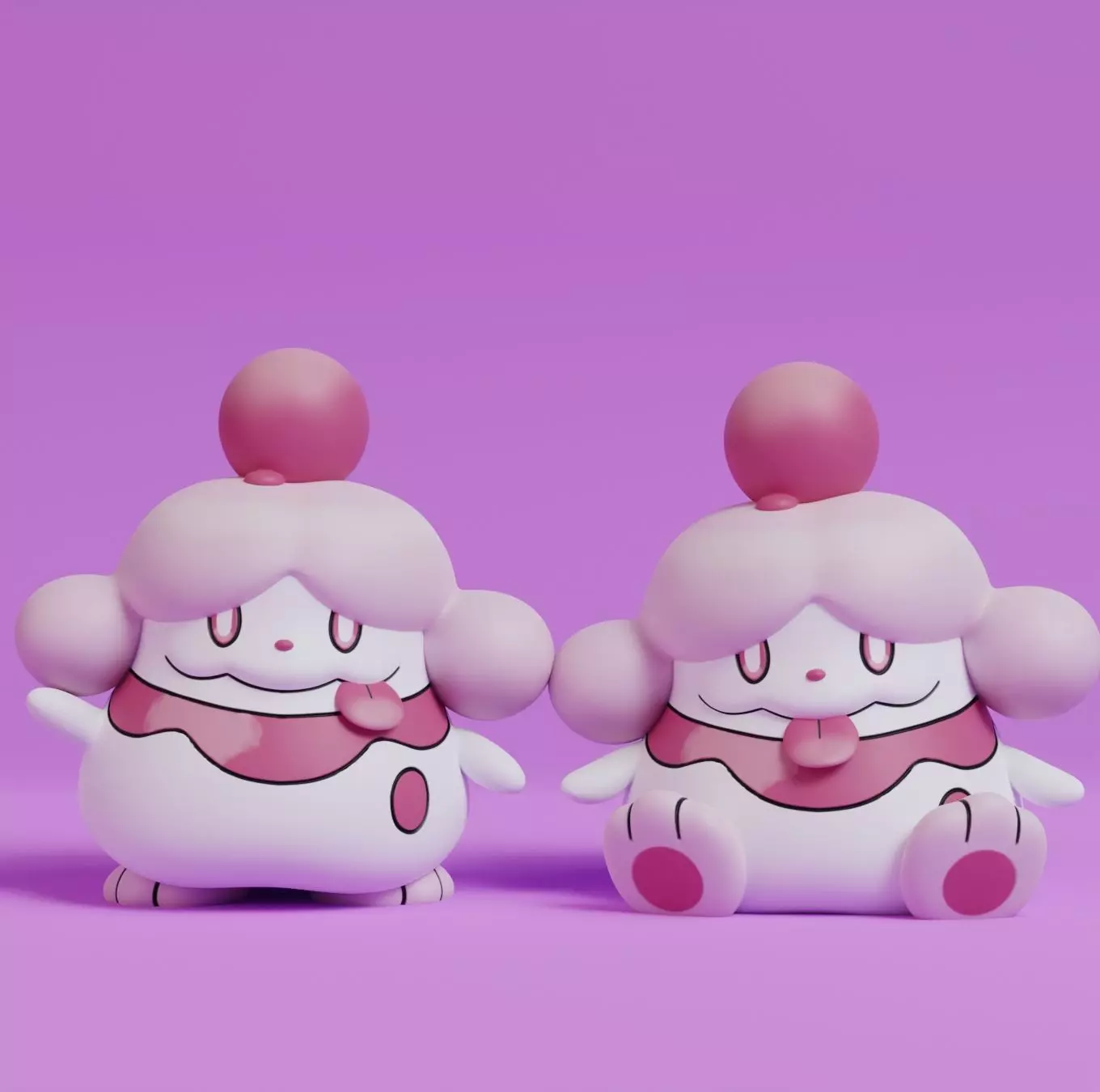 Pokemon - Slurpuff with 2 poses 3D print model_0