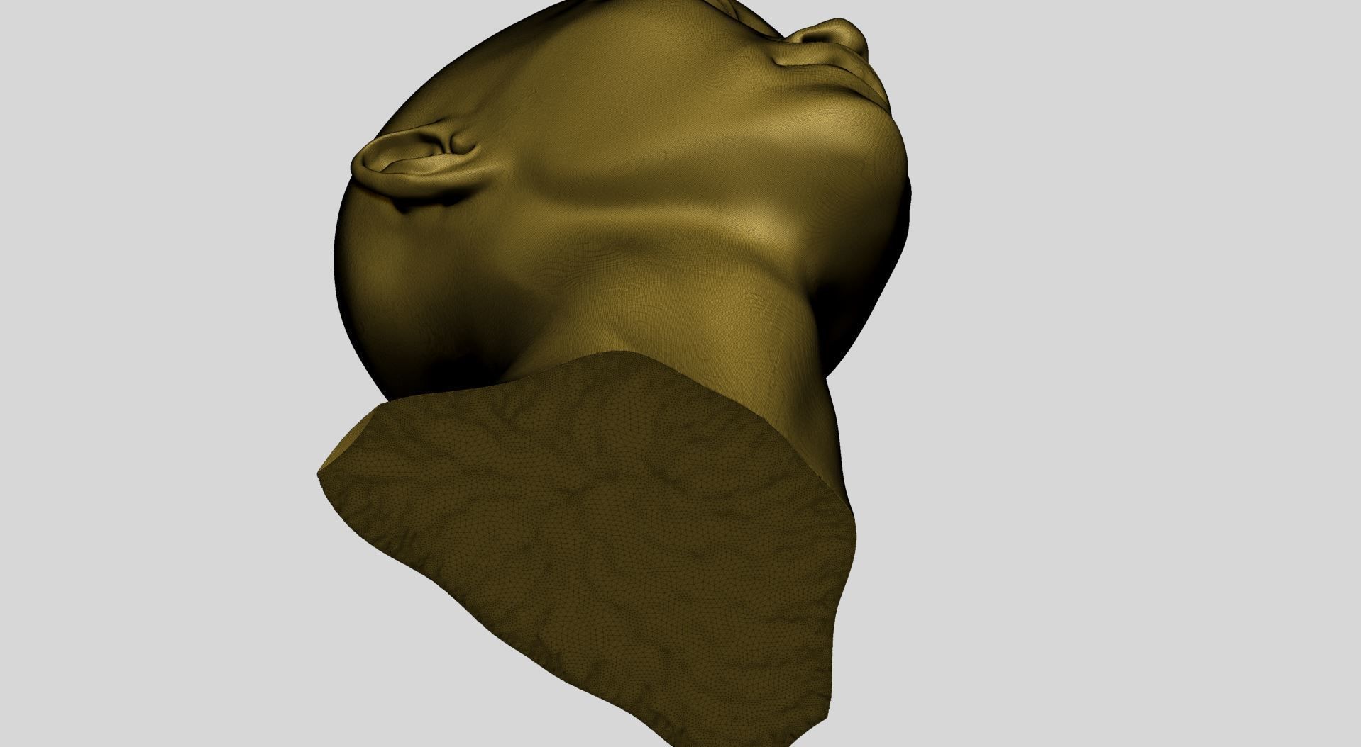 Female Head Printable A 3D print model_11