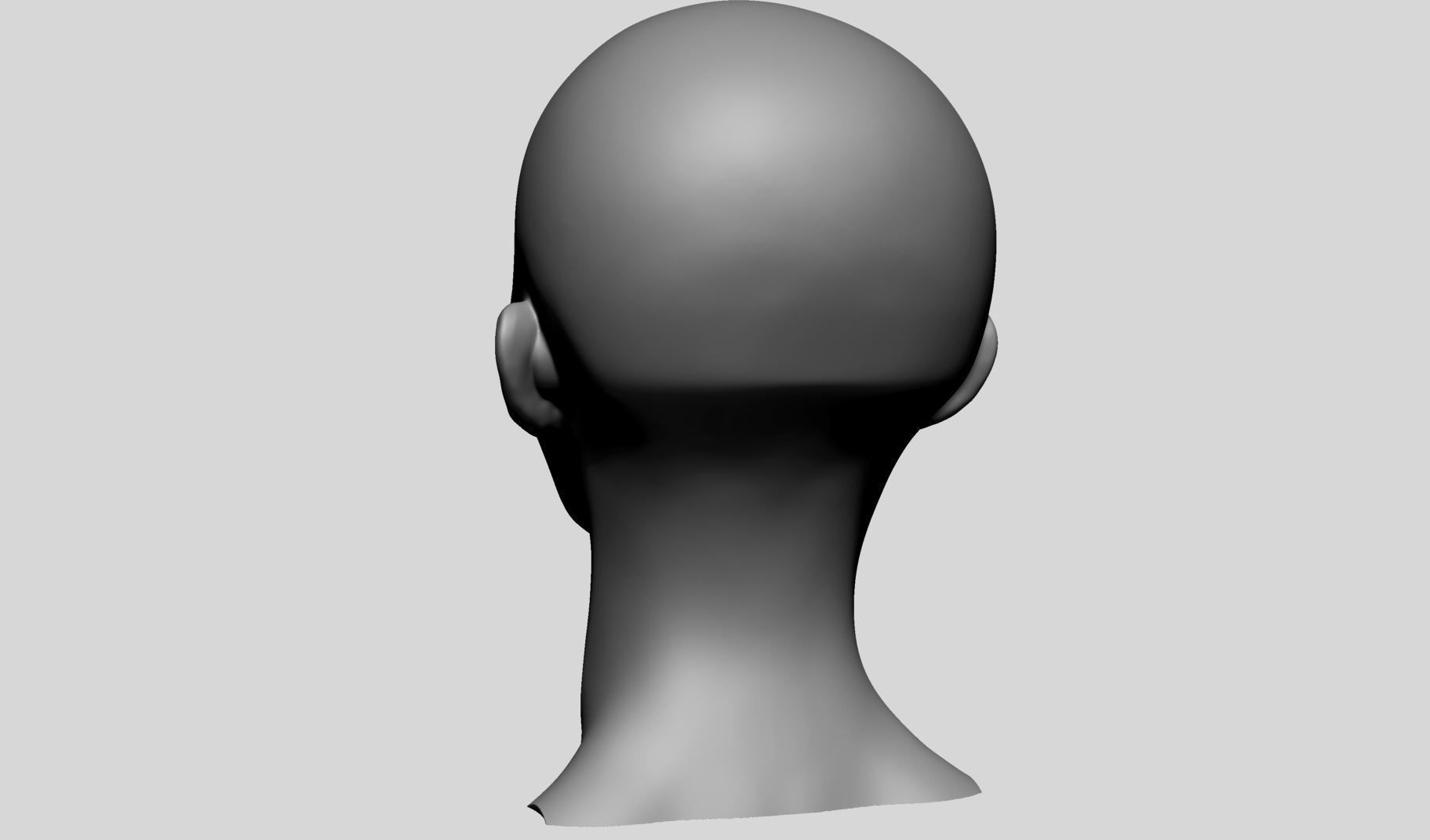 Female Head Printable A 3D print model_4