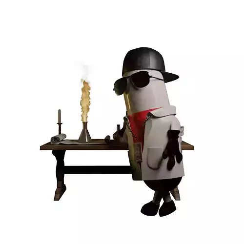 Pill man 3D model