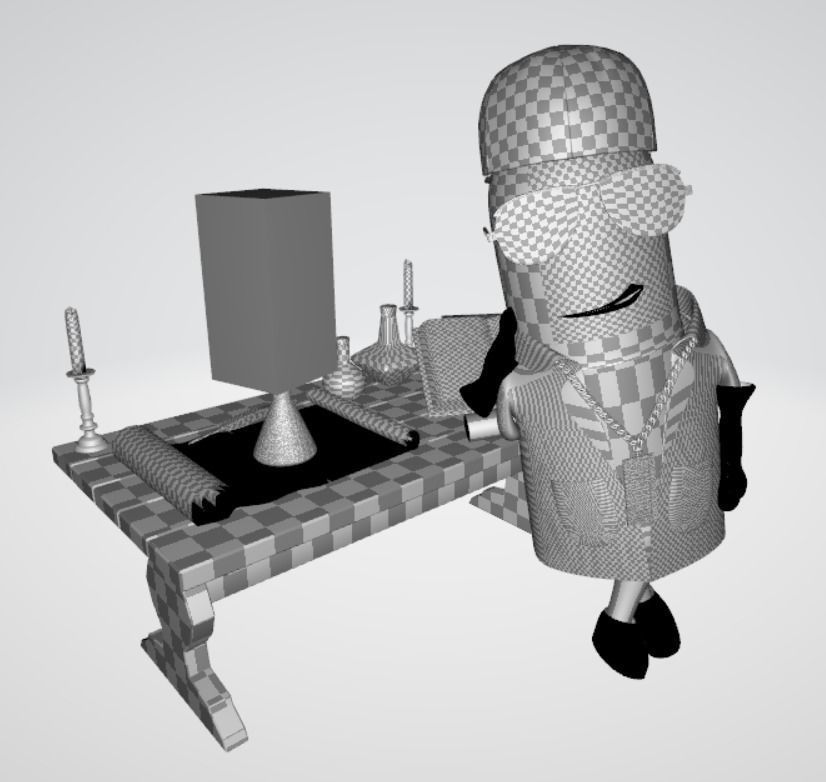 Pill man 3D model_3