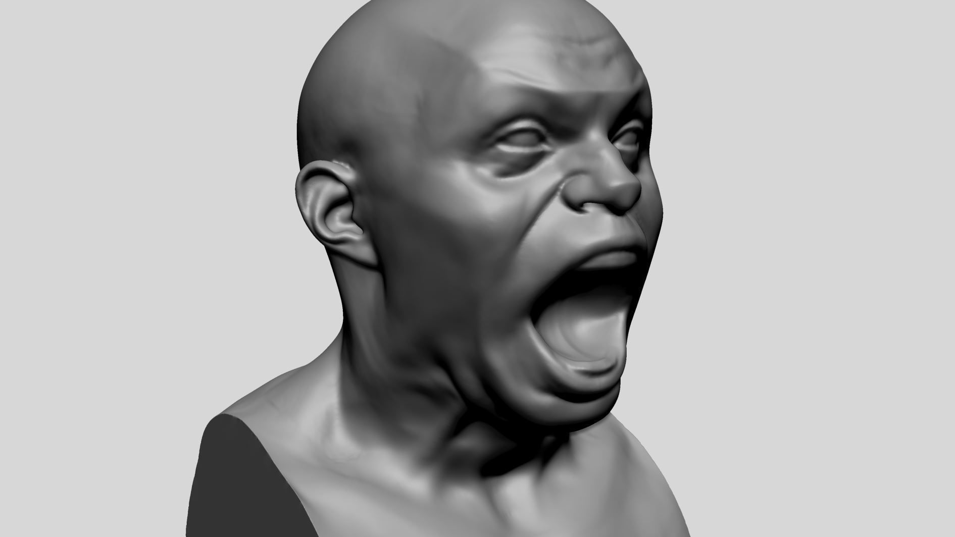 Male Head Printable A 3D print model_8