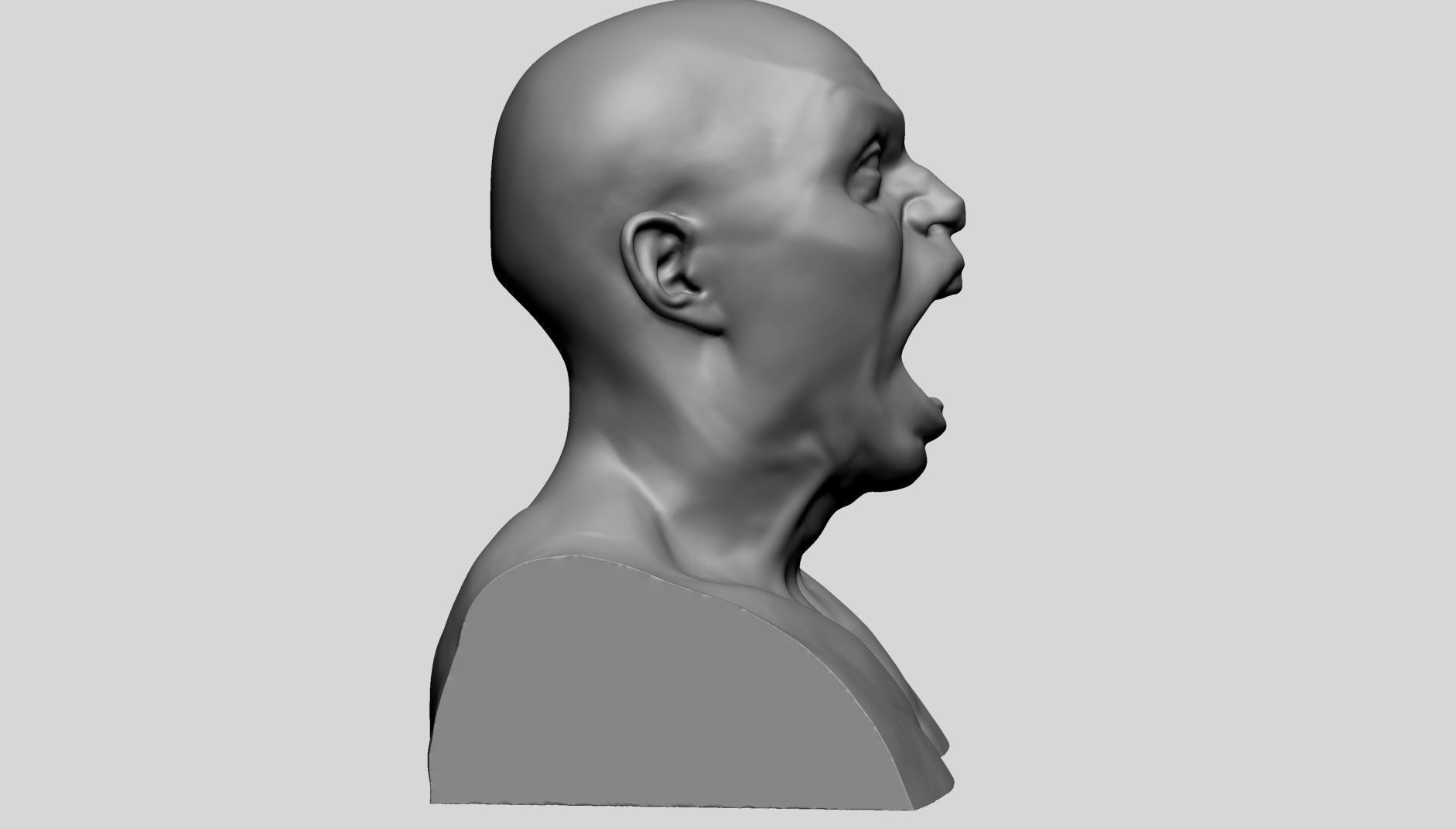 Male Head Printable A 3D print model_2