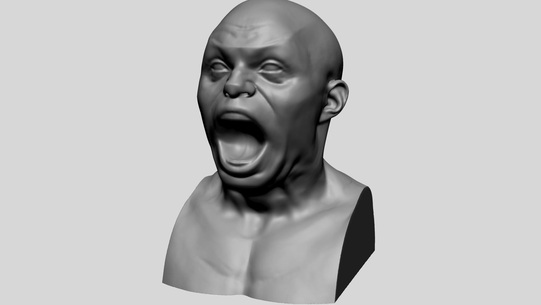 Male Head Printable A 3D print model_7