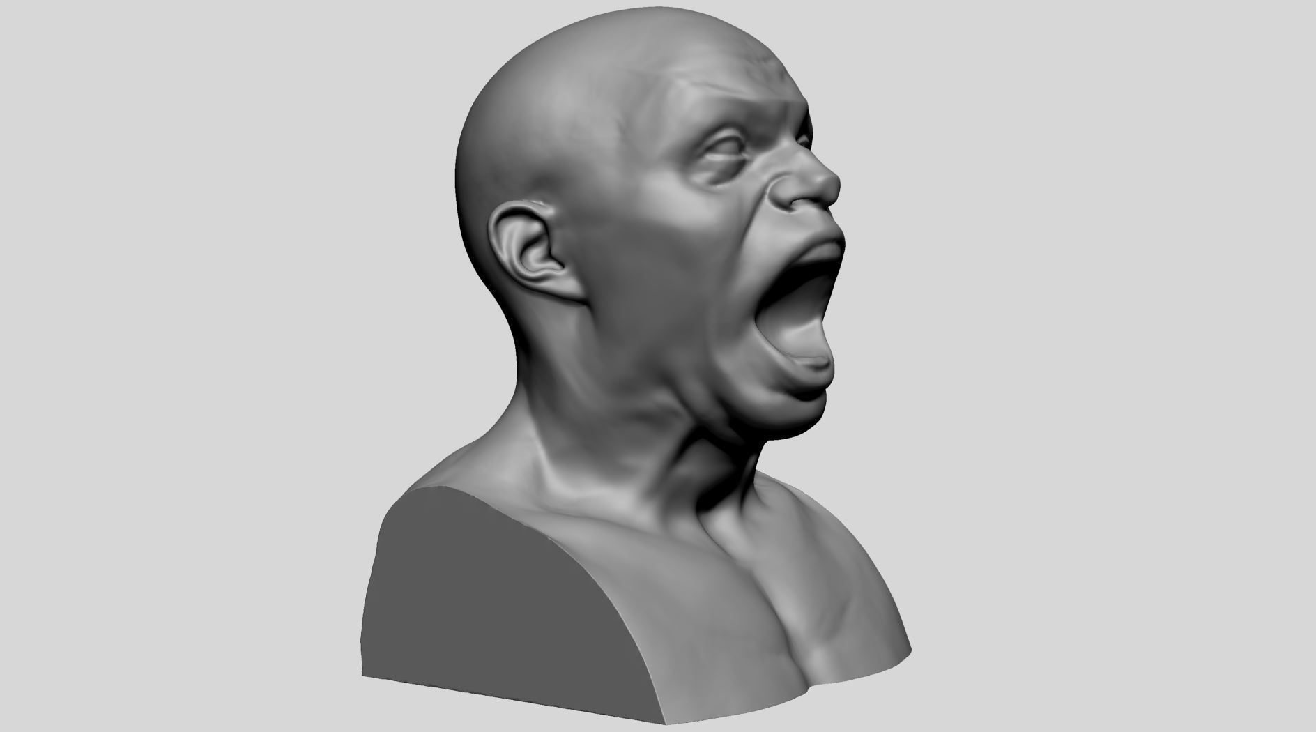 Male Head Printable A 3D print model_1