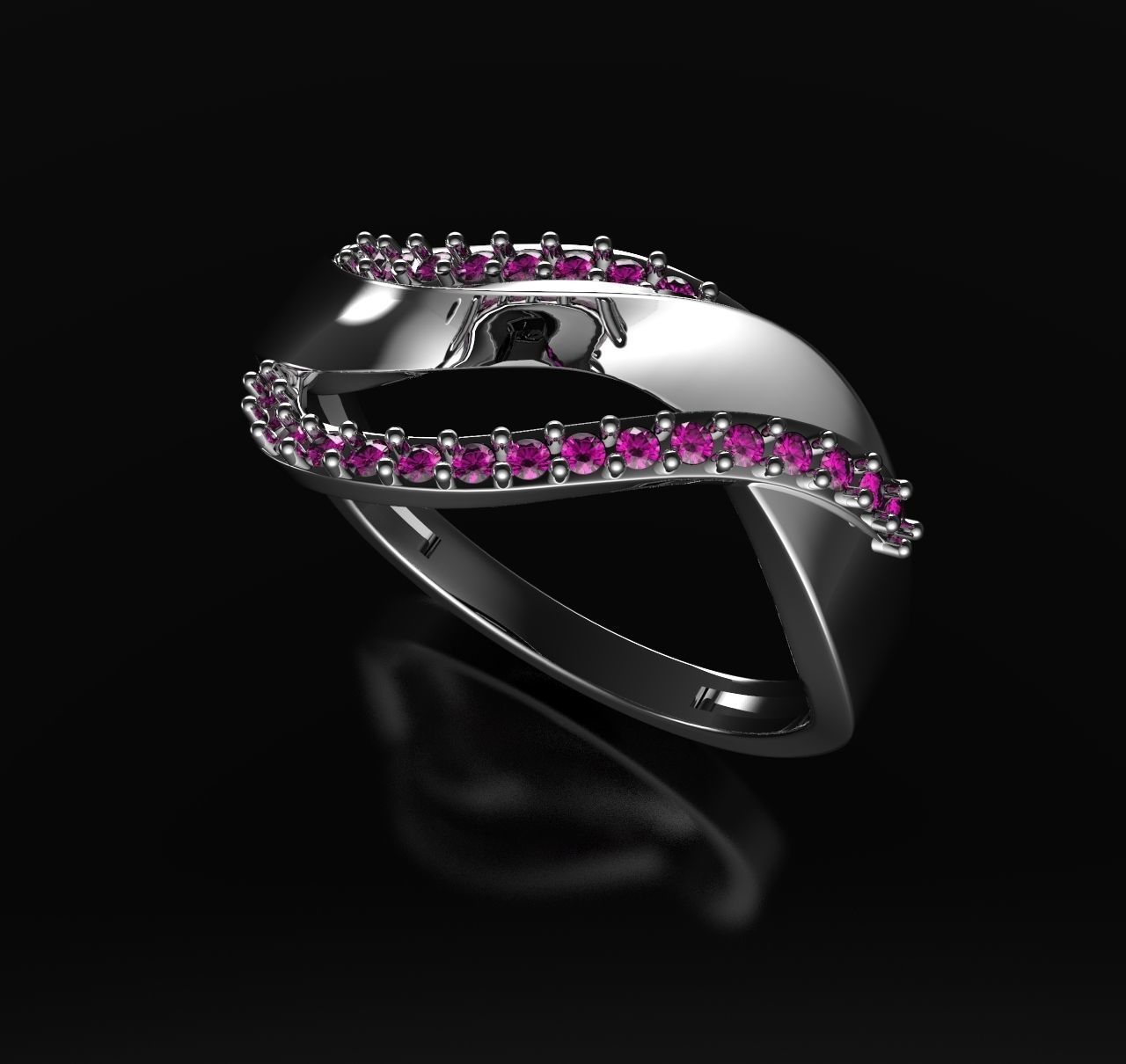 Ring ribbon plexus 3D print model_4