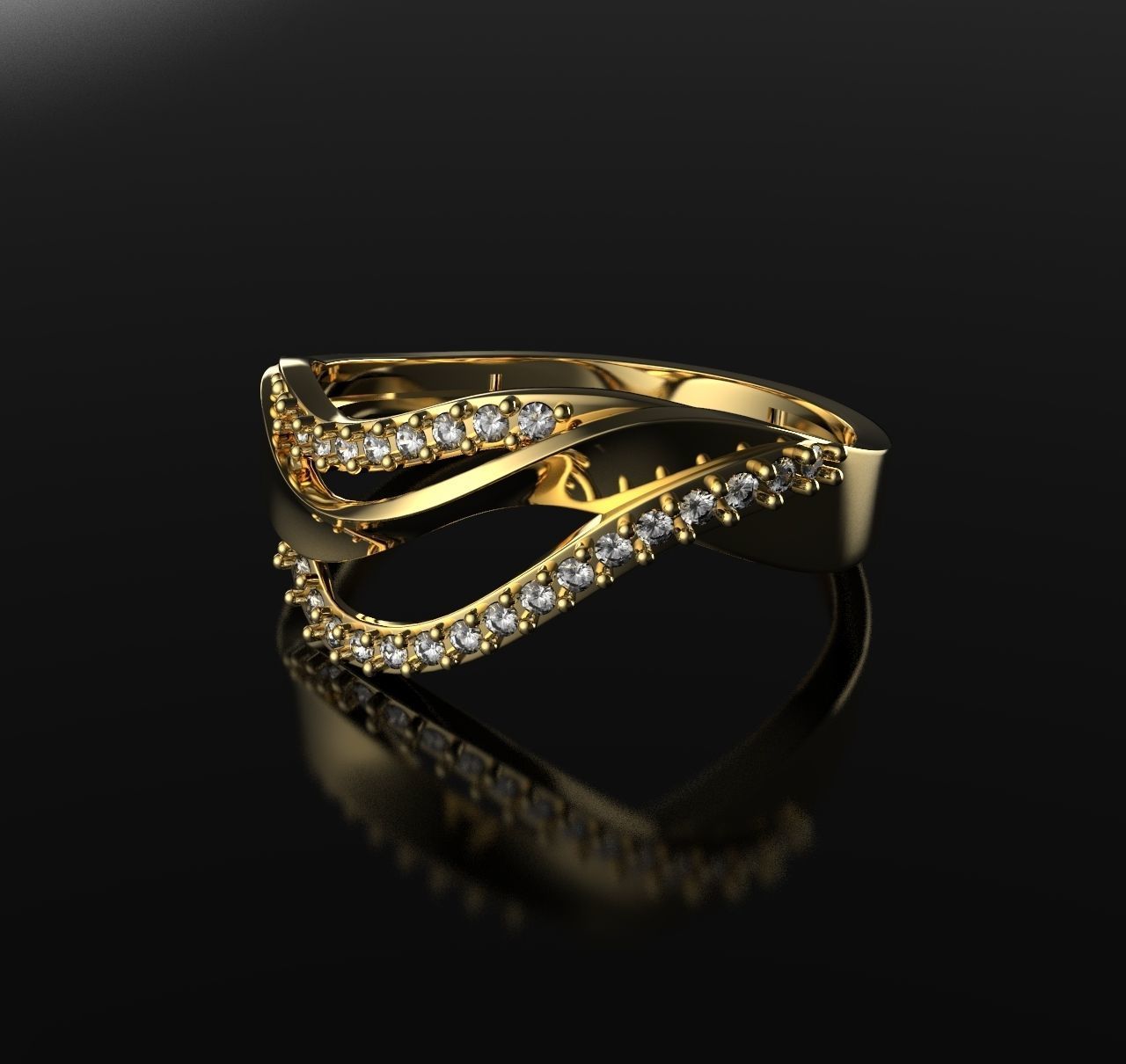 Ring ribbon plexus 3D print model_6