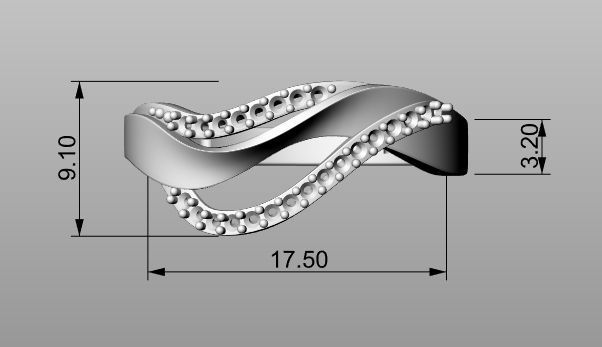 Ring ribbon plexus 3D print model_7