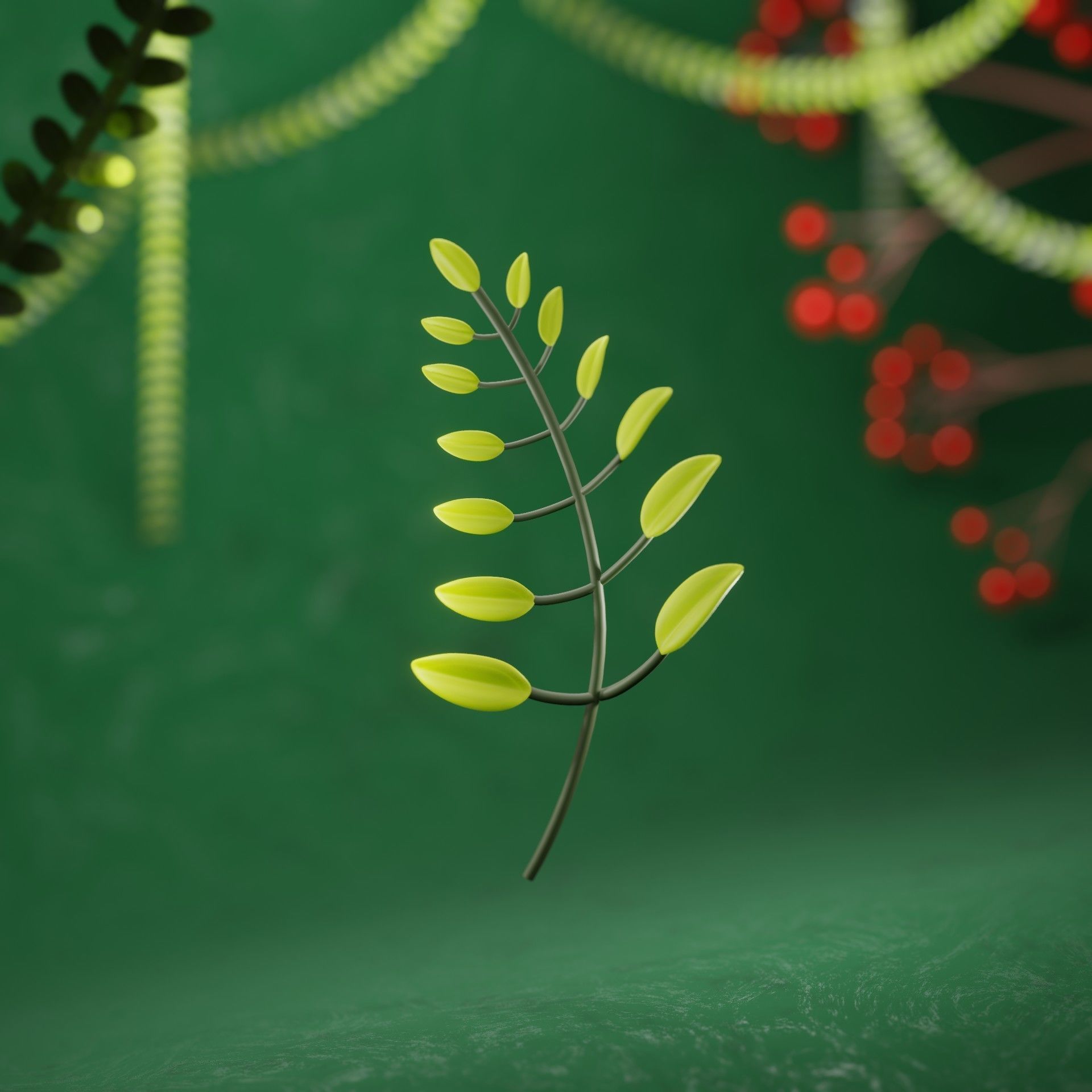 Stylized Plants Pack 3D model_11