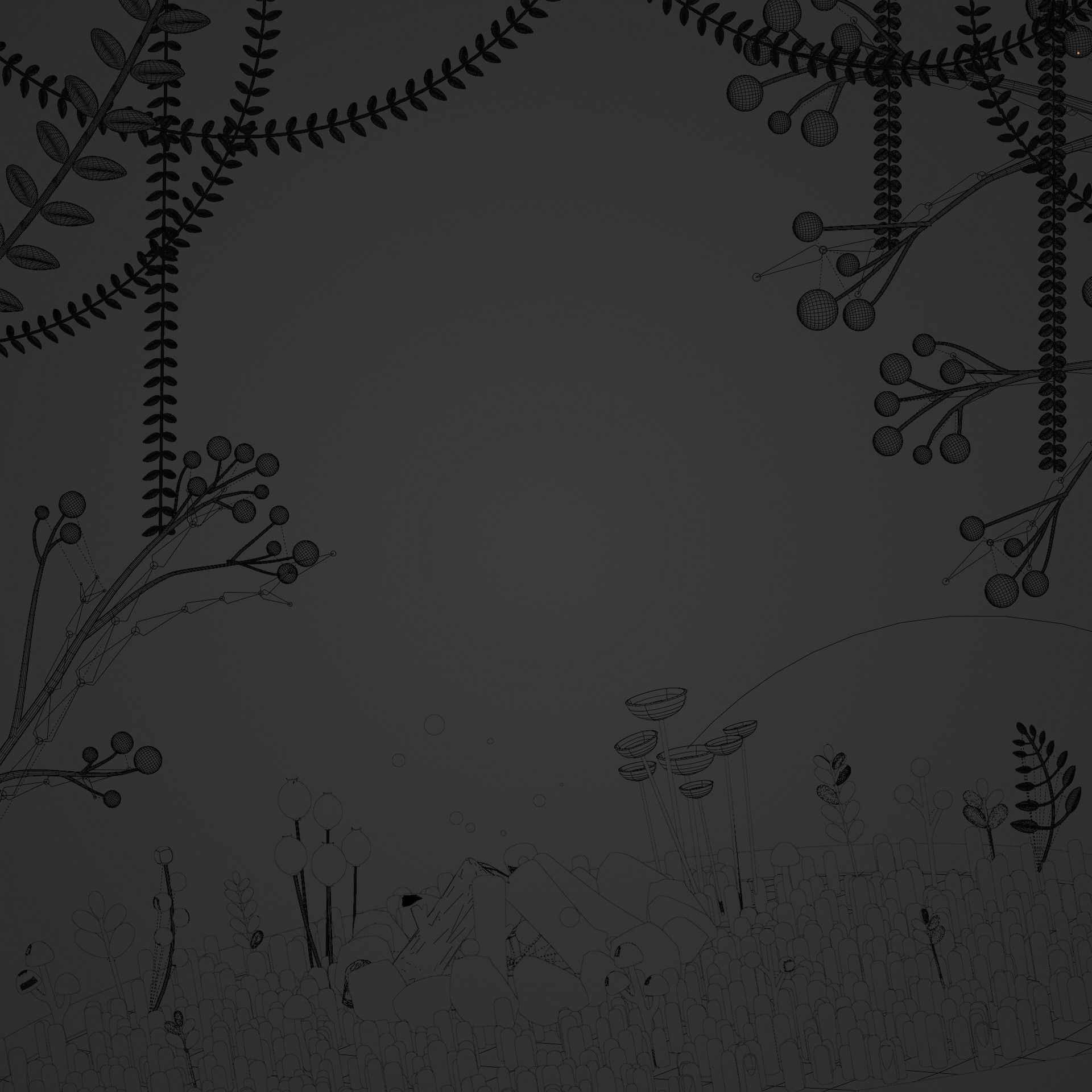 Stylized Plants Pack 3D model_16