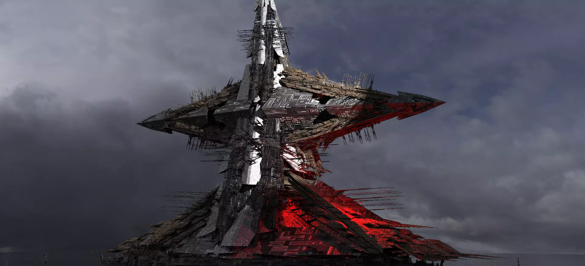 Future pyramid  Low-poly 3D model_0