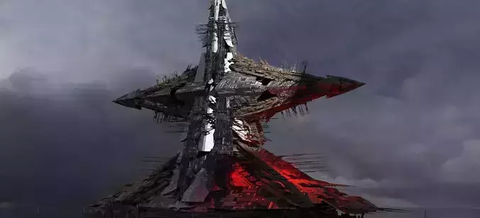 Future pyramid  Low-poly 3D model