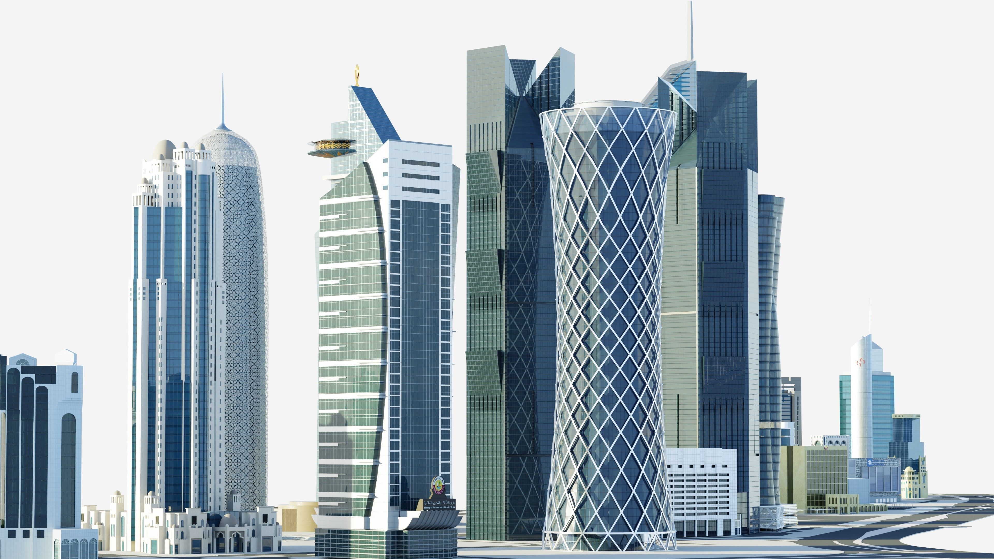 Doha - west bay 3D model_7