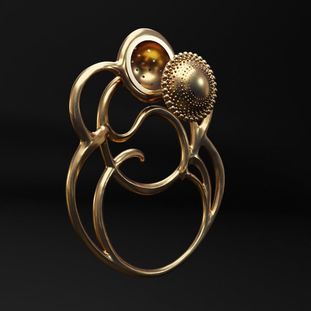 Earrings Gothic Decorative - Chronos 3D print model_12