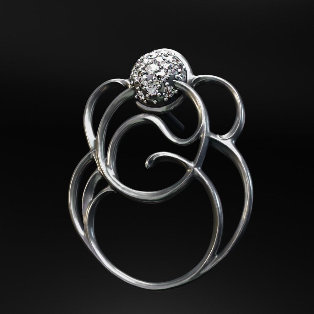 Earrings Gothic Decorative - Chronos 3D print model_9