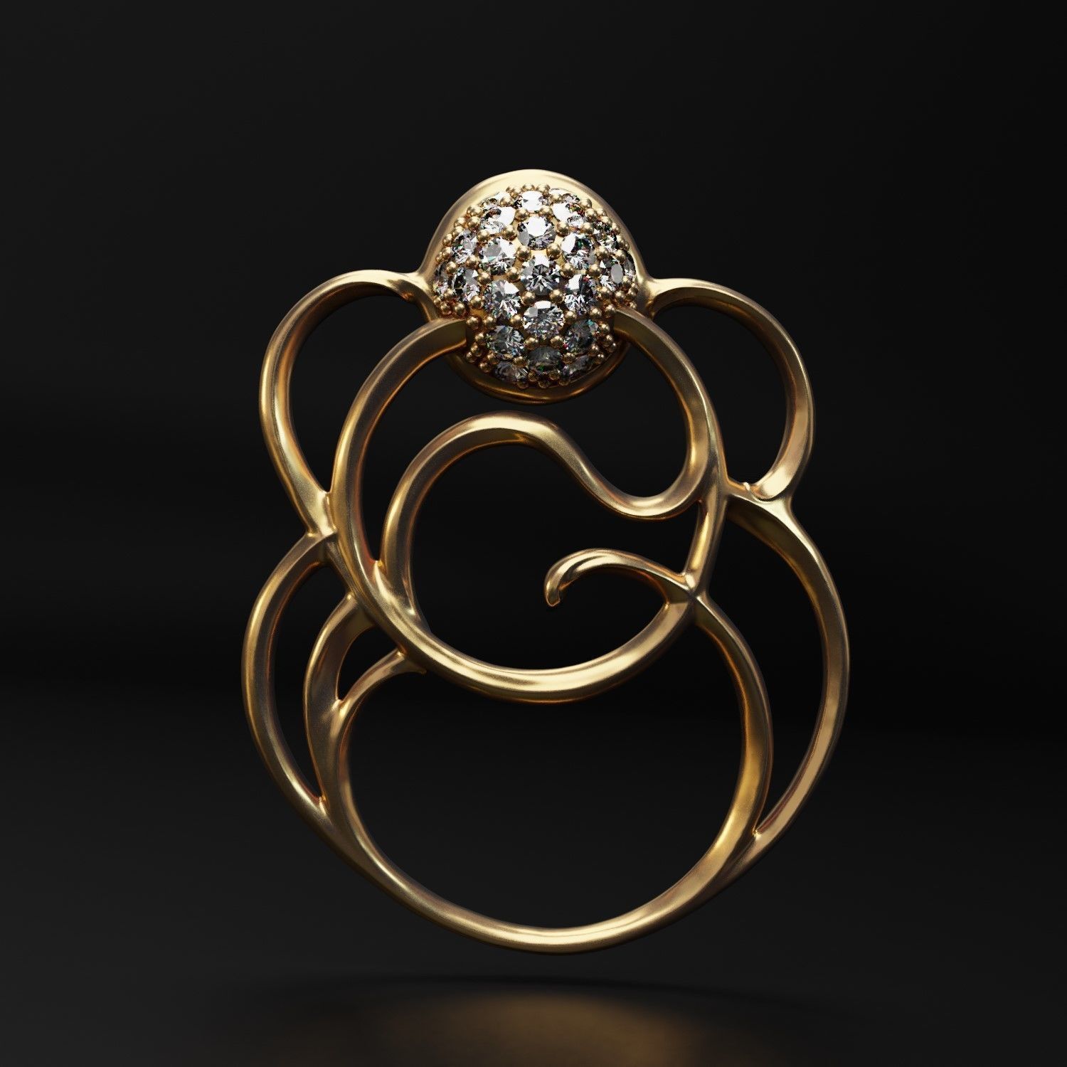 Earrings Gothic Decorative - Chronos 3D print model_1