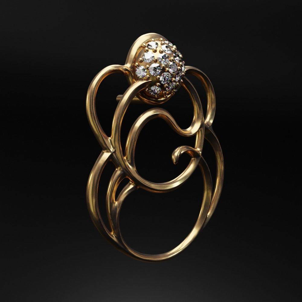 Earrings Gothic Decorative - Chronos 3D print model_8