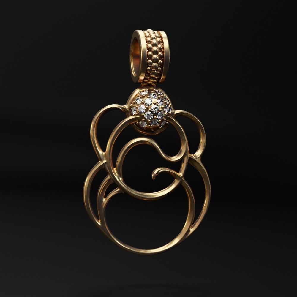 Earrings Gothic Decorative - Chronos 3D print model_14