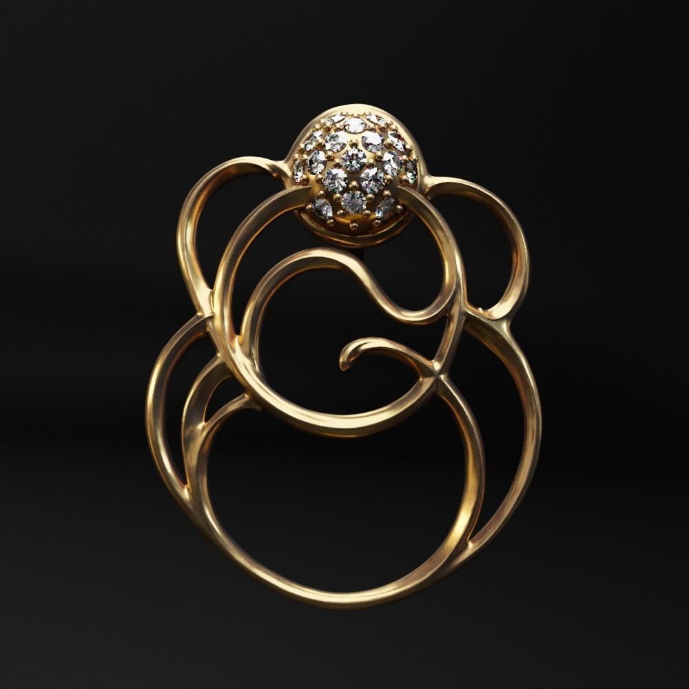 Earrings Gothic Decorative - Chronos 3D print model_11