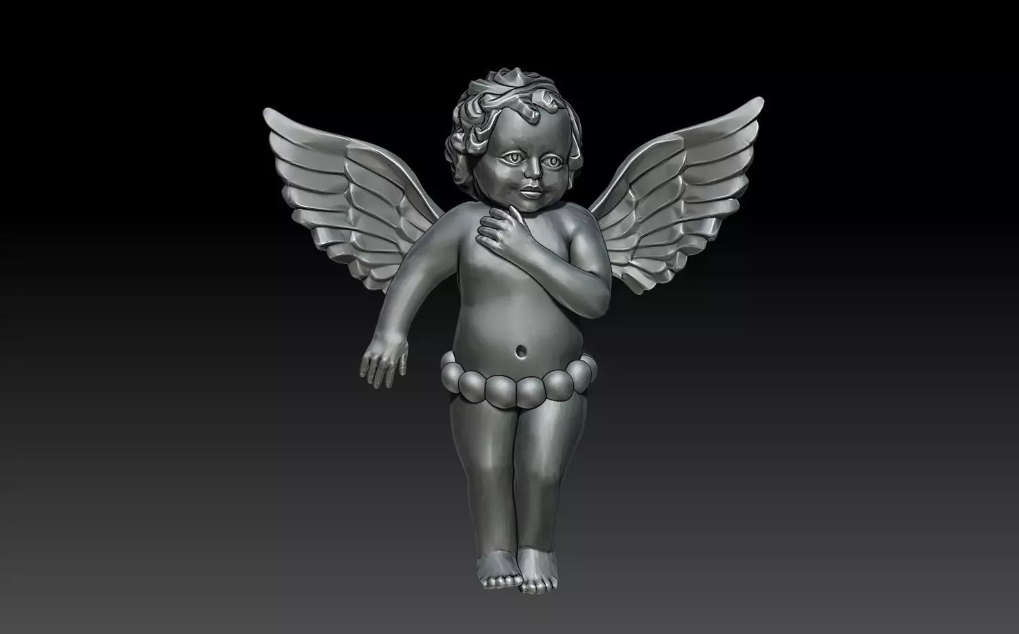 angel baby 3D print model_0