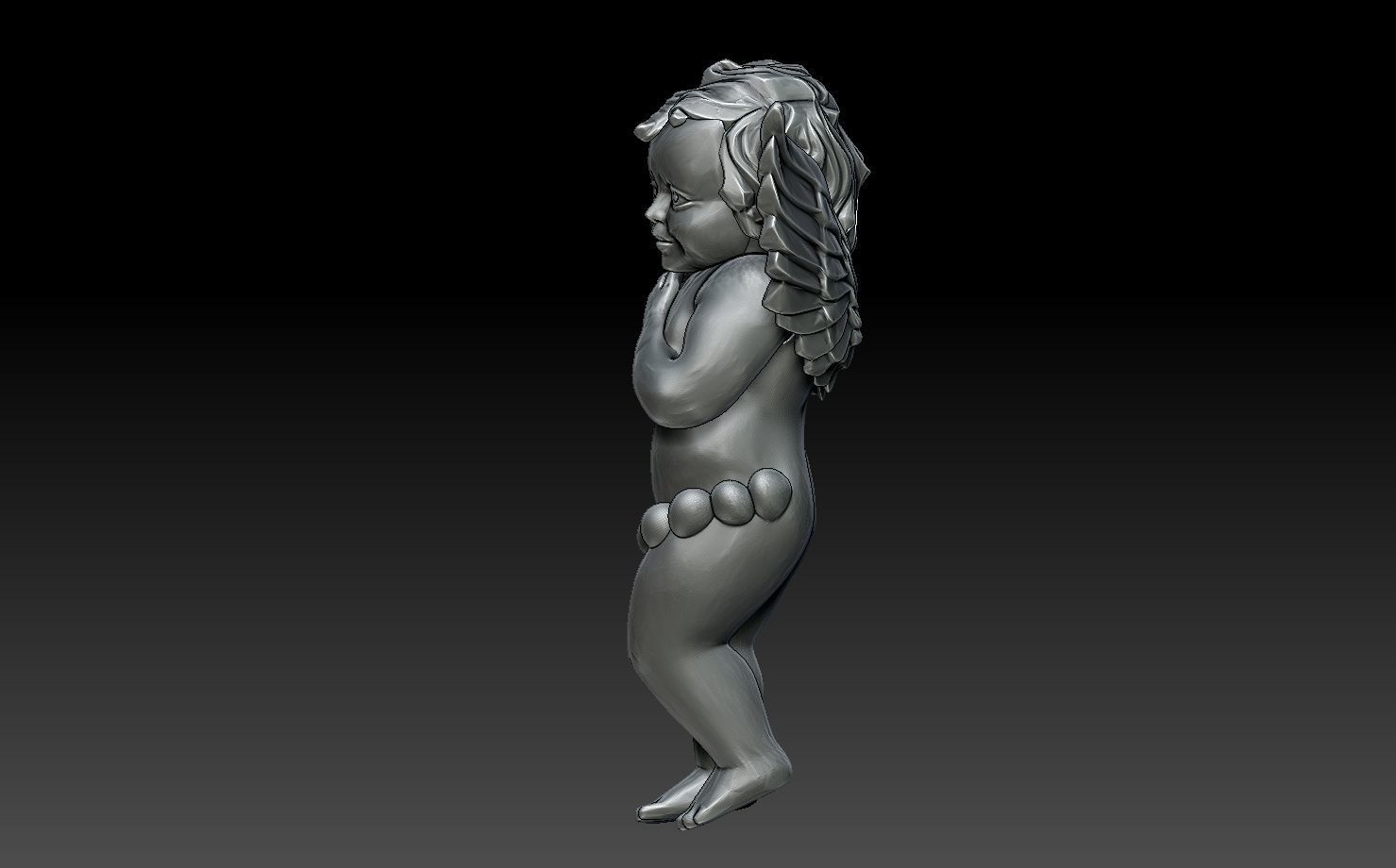 angel baby 3D print model_1