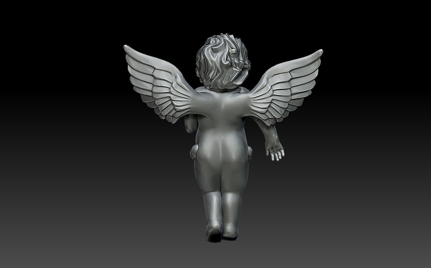 angel baby 3D print model_2