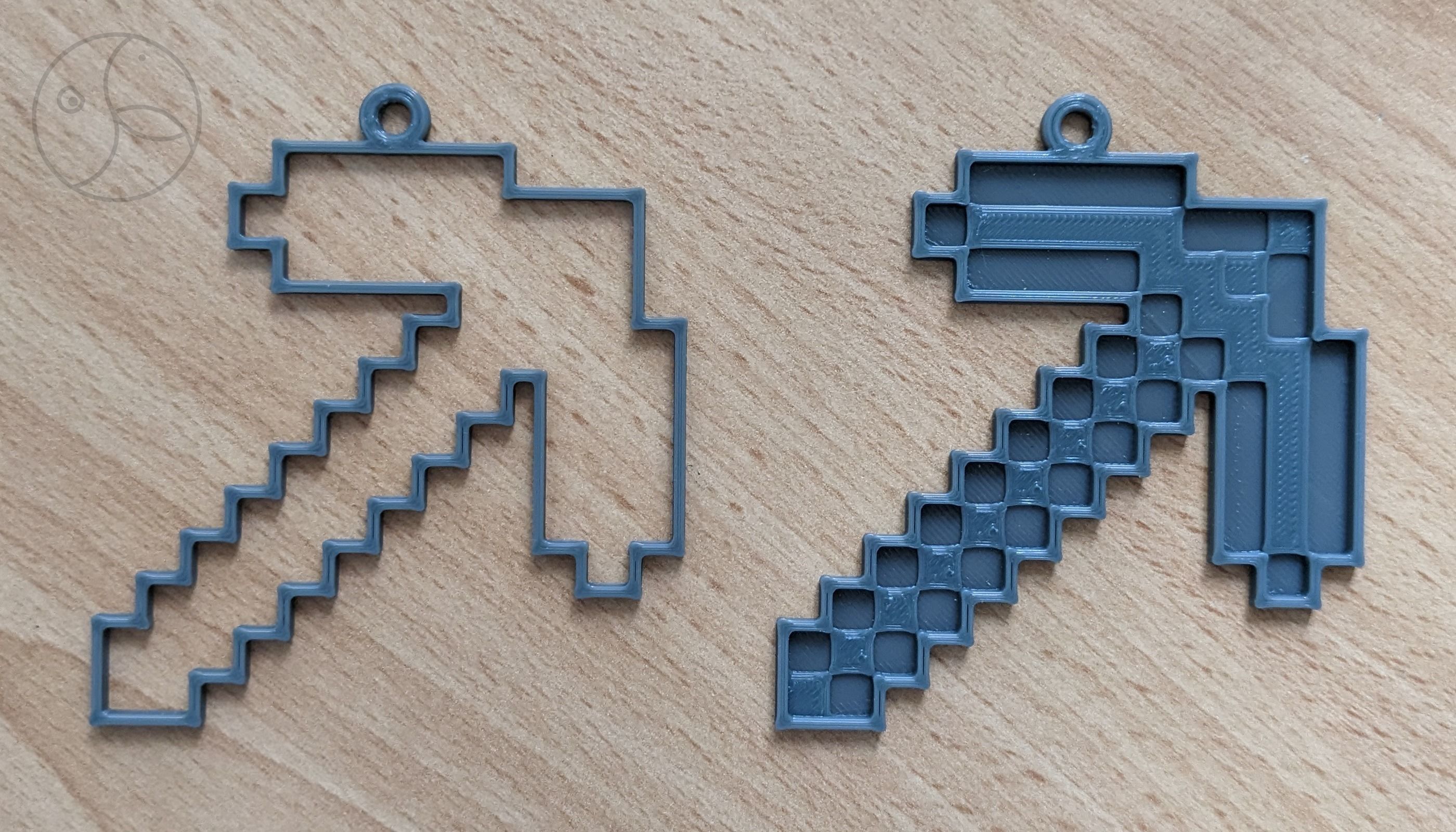 Minecraft Pickaxe Christmas Decoration 3D print model_8