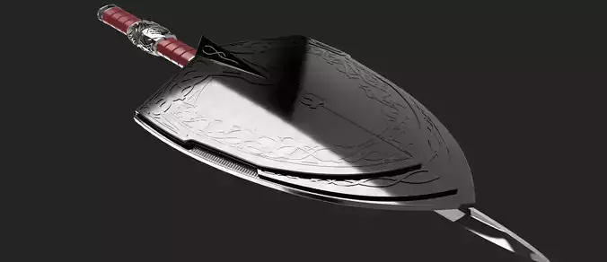 Lady Sif sword and Shield 3D print model