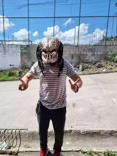PREDATOR DEPREDADOR  CASCO MASCARA COSPLAY LANCE KNIFE